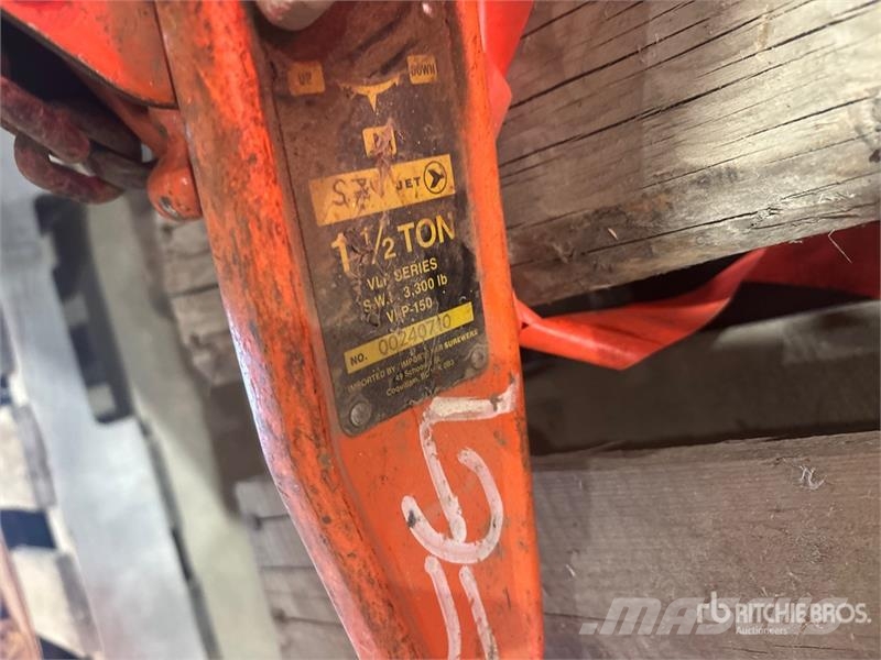 Quantity of (4) Chain Hoists Rigging Crane parts and equipment