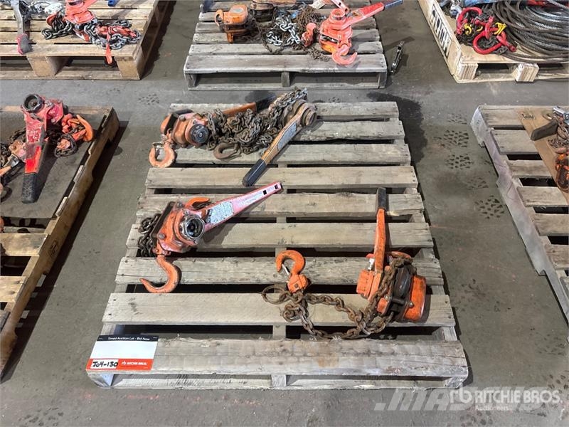 Quantity of (4) Chain Hoists Rigging Crane parts and equipment