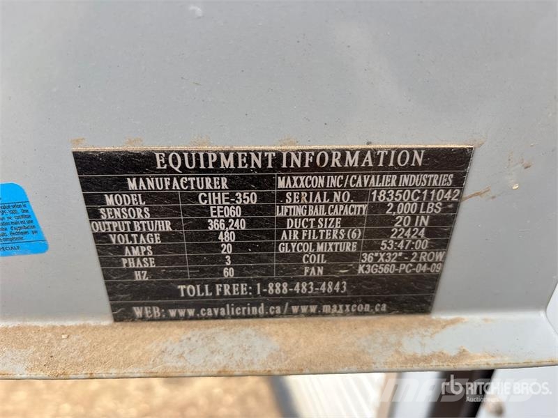 Quantity of (4) Maxxcon/Cavalier CIHE-350 366240 B Sonstige Landmaschinen