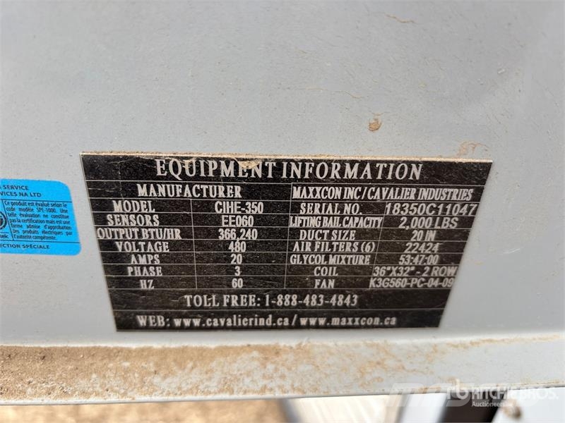 Quantity of (4) Maxxcon/Cavalier CIHE-350 366240 B Sonstige Landmaschinen