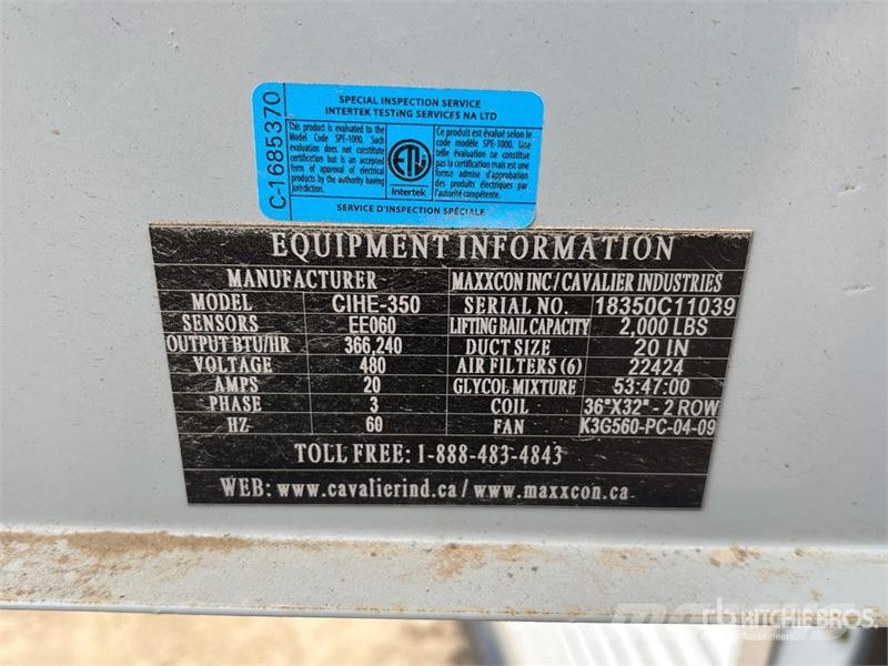 Quantity of (4) Maxxcon/Cavalier CIHE-350 366240 B Sonstige Landmaschinen