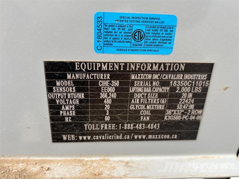 Quantity of (4) Maxxcon/Cavalier CIHE-350 366240 B Sonstige Landmaschinen