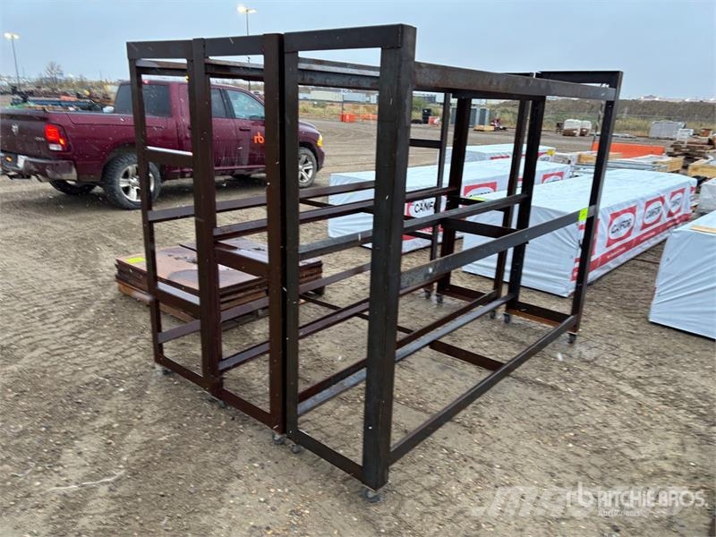  Quantity of (4) Metal Shelving/Tire Racking Shelvi مكونات أخرى