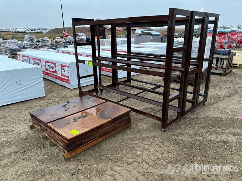  Quantity of (4) Metal Shelving/Tire Racking Shelvi مكونات أخرى
