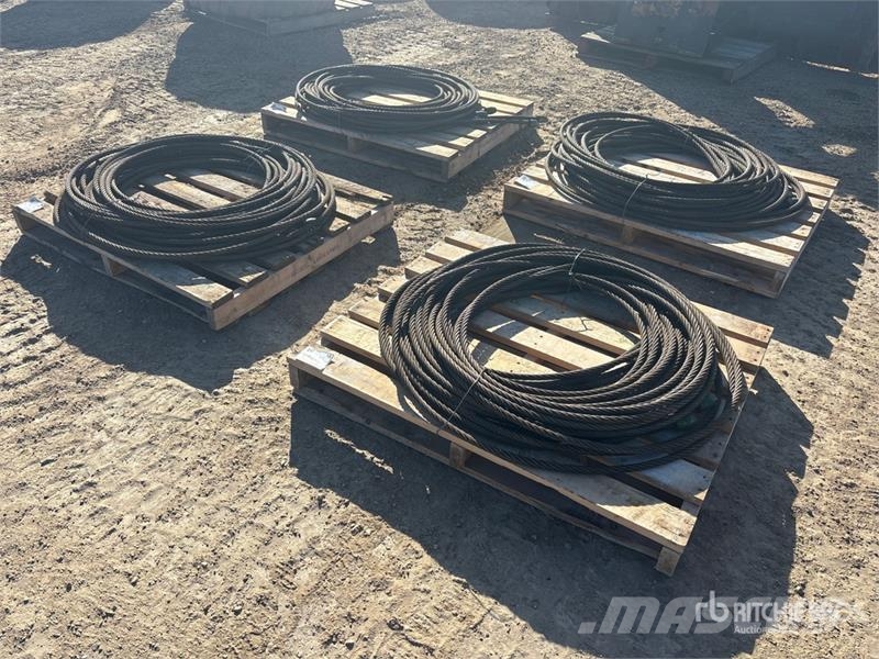 Quantity of (4) Pallets of 24 Ft Winch Cable Andre komponenter