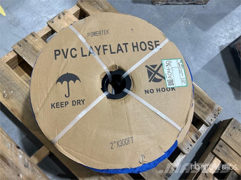  Quantity of (4)  Powertek 2 in x 300 ft PVC Layfla ملحقات خرسانة