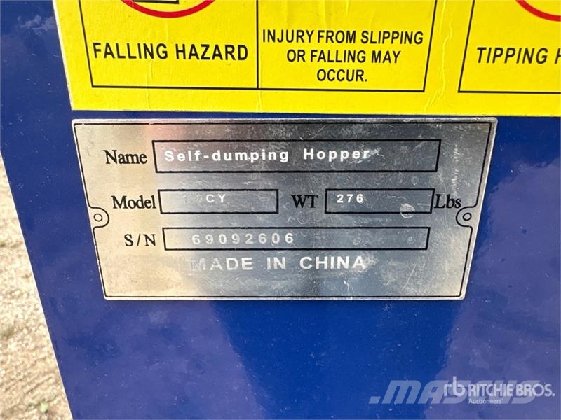 Quantity of (4) Suihe N-1CY-4 3 ft 7 in 1 cyd Sel 倉槽和斗箱