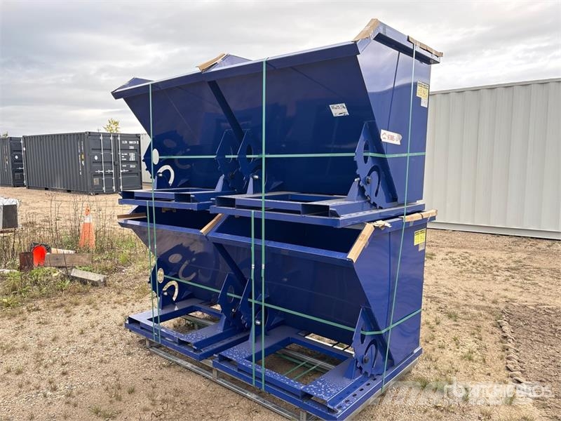  Quantity of (4)  Suihe N-1CY-4 3 ft 7 in 1 cyd Sel Bins and hoppers