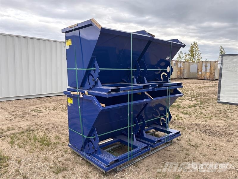  Quantity of (4)  Suihe N-1CY-4 3 ft 7 in 1 cyd Sel Bins and hoppers