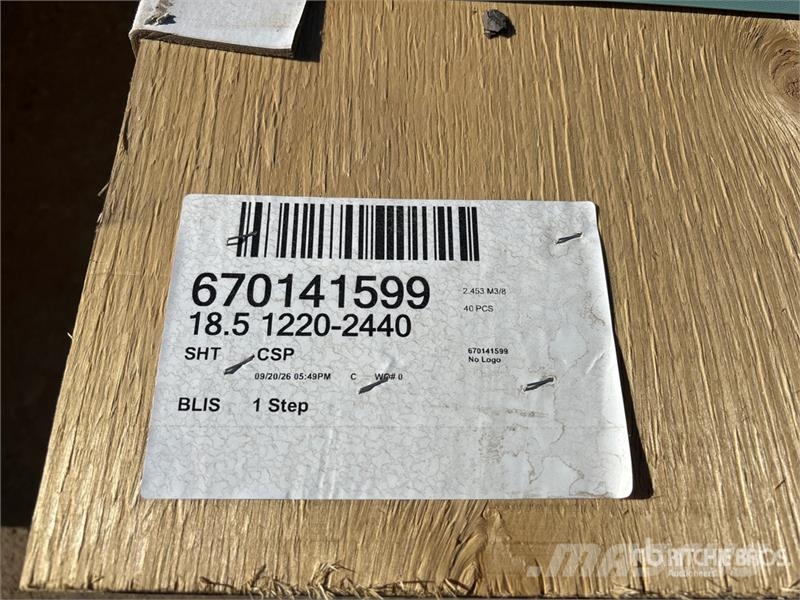  Quantity of (40) 3/4" 4x8 CSP/DFP No Stamp Plywood مكونات أخرى
