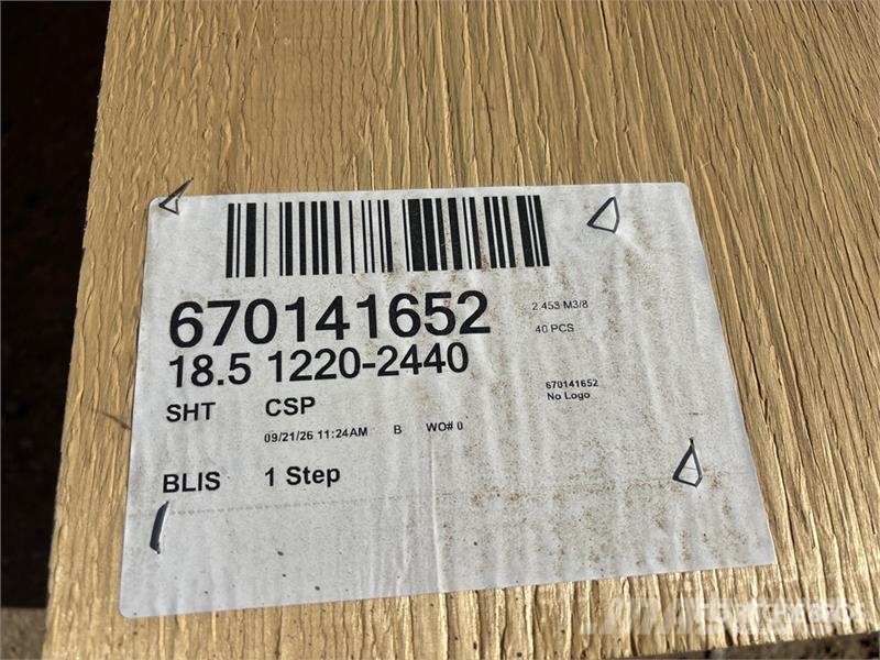  Quantity of (40) 3/4" 4x8 CSP/DFP No Stamp Plywood مكونات أخرى