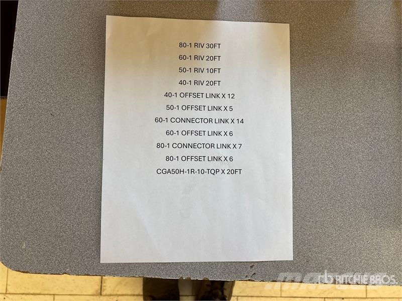  Quantity of #40, #50, #60, #80 Chain, Connectors,  مكونات أخرى