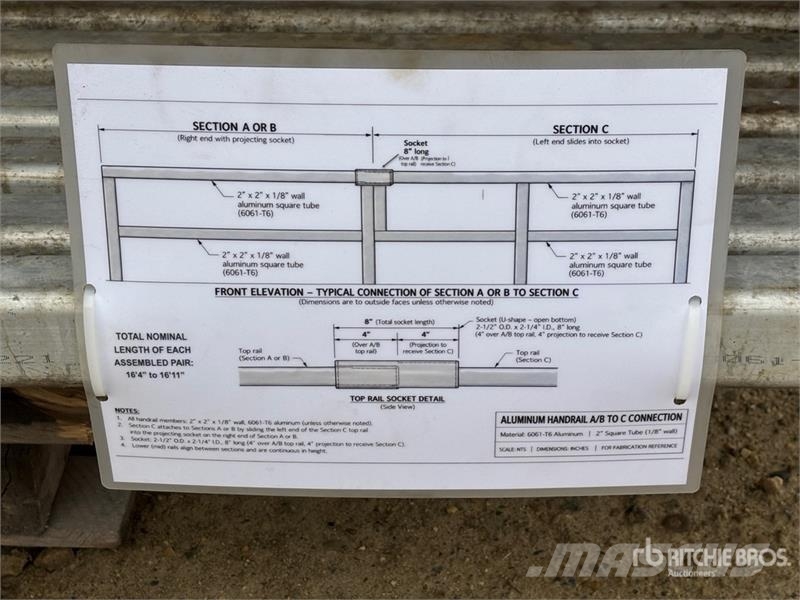  Quantity of (48) Aluminum Handrails معدات البناء - غير ذلك