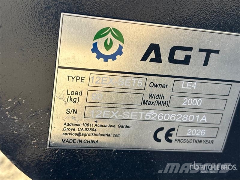 Quantity of (5) AGT 12EX-SET5 Mini Excavator Atta Drugi deli