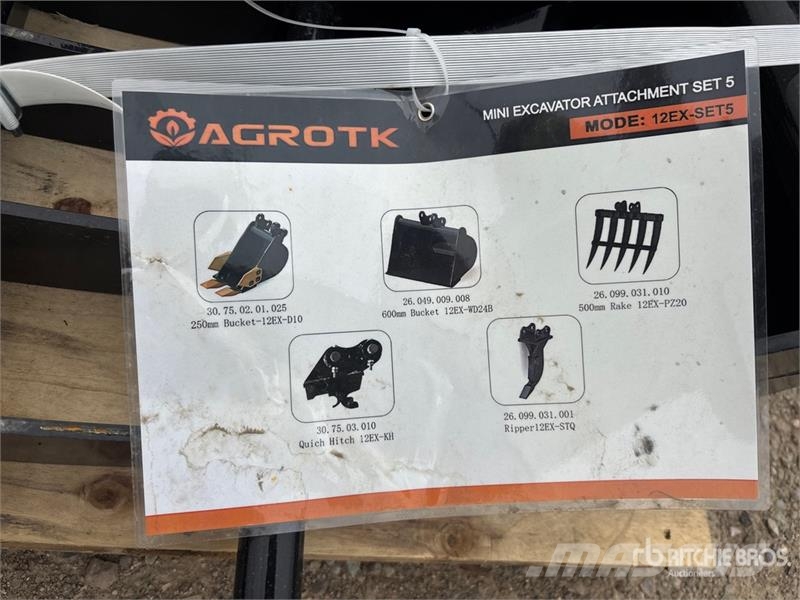 Quantity of (5) AGT 12EX-SET5 Mini Excavator Atta Drugi deli