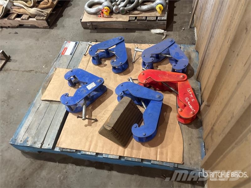 Quantity of (5) Beam Clamps Rigging Crane parts and equipment