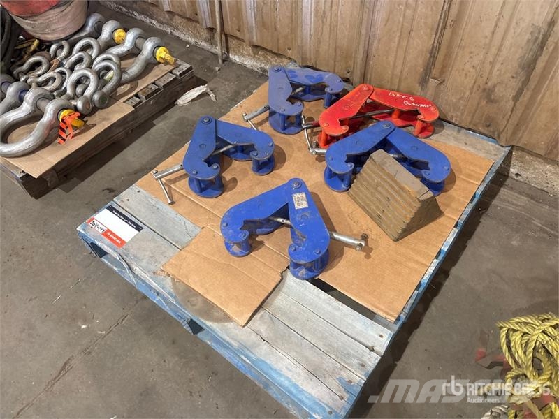 Quantity of (5) Beam Clamps Rigging Crane parts and equipment