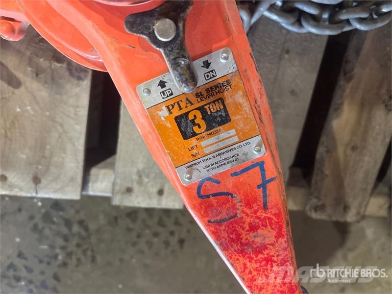 Quantity of (5) Chain Hoists Rigging Crane parts and equipment