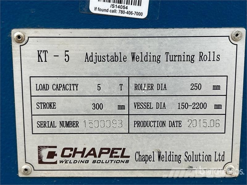 Quantity of (5) Chapel Welding Solutions KT-5 Pip Sonstige Baumaschinen