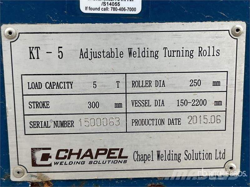 Quantity of (5) Chapel Welding Solutions KT-5 Pip Sonstige Baumaschinen