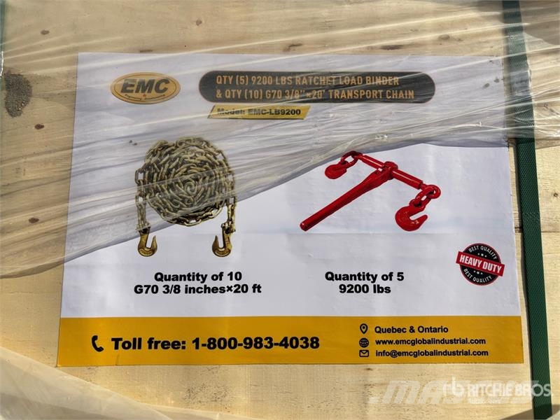 Quantity of (5) EMC LB9200 Ratchet Binders & (10) Otros componentes