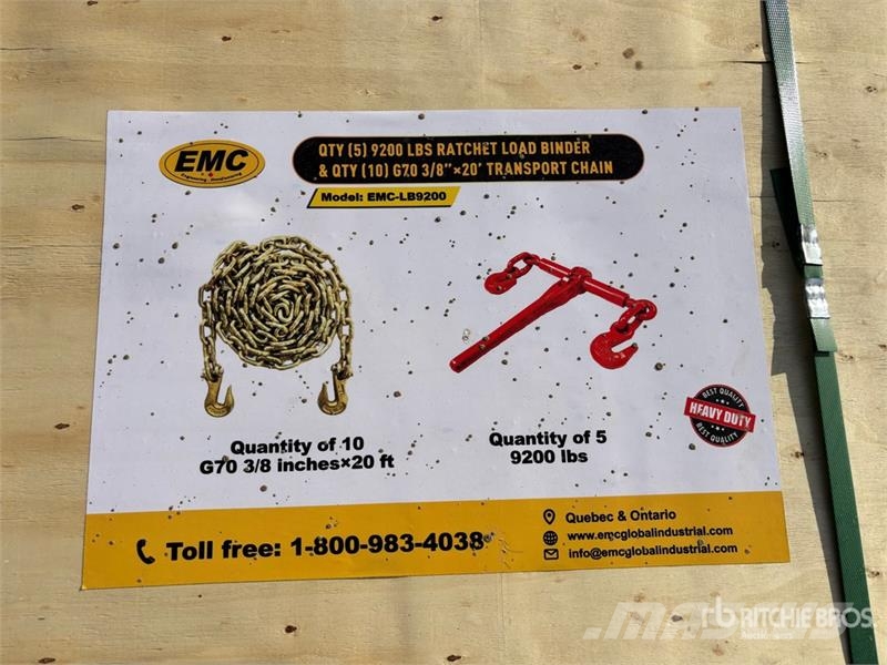 Quantity of (5) EMC LB9200 Ratchet Binders & (10) Otros componentes