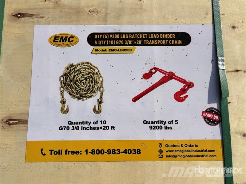 Quantity of (5) EMC LB9200 Ratchet Binders & (10) Otros componentes