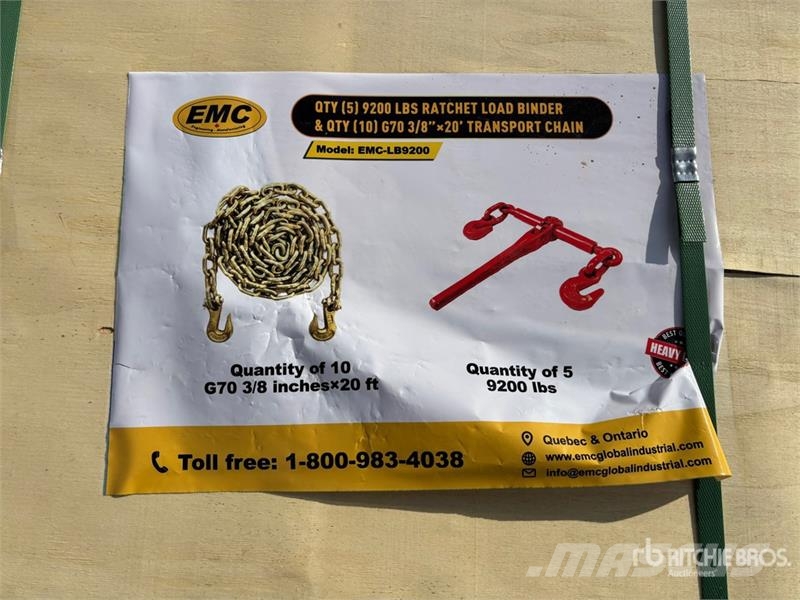  Quantity of (5)  EMC LB9200 Ratchet Binders & (10) Andre komponenter