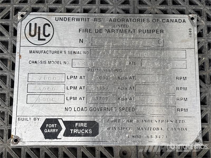 Quantity of (5) Fire Truck Parts Drugi deli