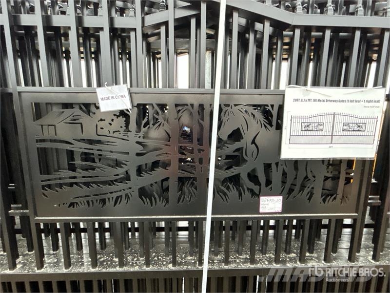 Quantity of (5) GLDG05 20 ft x 7 ft Wrought Iron Farm machinery