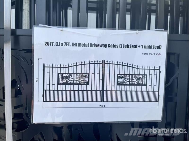 Quantity of (5) GLDG05 20 ft x 7 ft Wrought Iron Lauksaimniecība- Citi