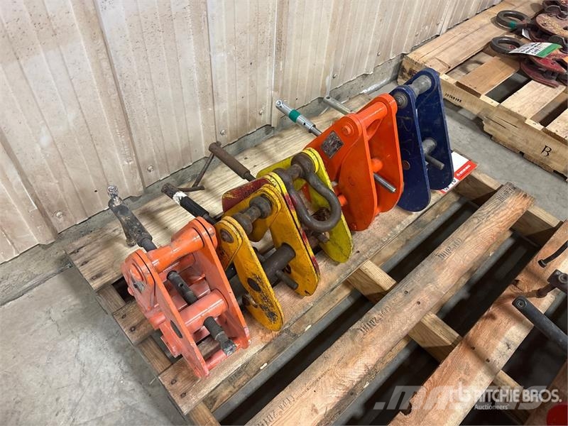 Quantity of (5) Miscellaneous Beam Clamps Rigging أجزاء ومعدات رافعات