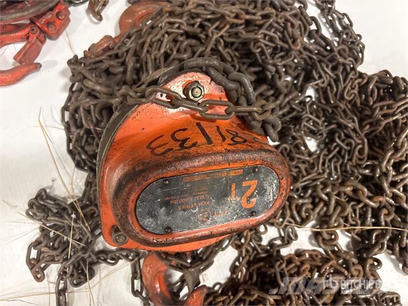 Quantity of (5) Miscellaneous Chain Hoists مكونات أخرى