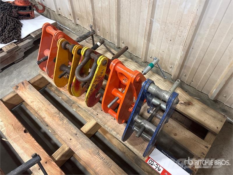 Quantity of (5) Miscellaneous Beam Clamps Rigging أجزاء ومعدات رافعات