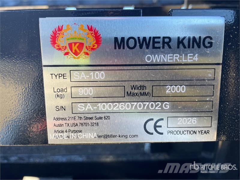 Quantity of (5) Mower King SA-100 48 in Skid Stee Fourche