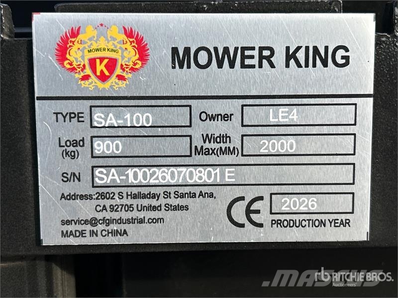 Quantity of (5) Mower King SA-100 48 in Skid Stee Tõstekahvlid