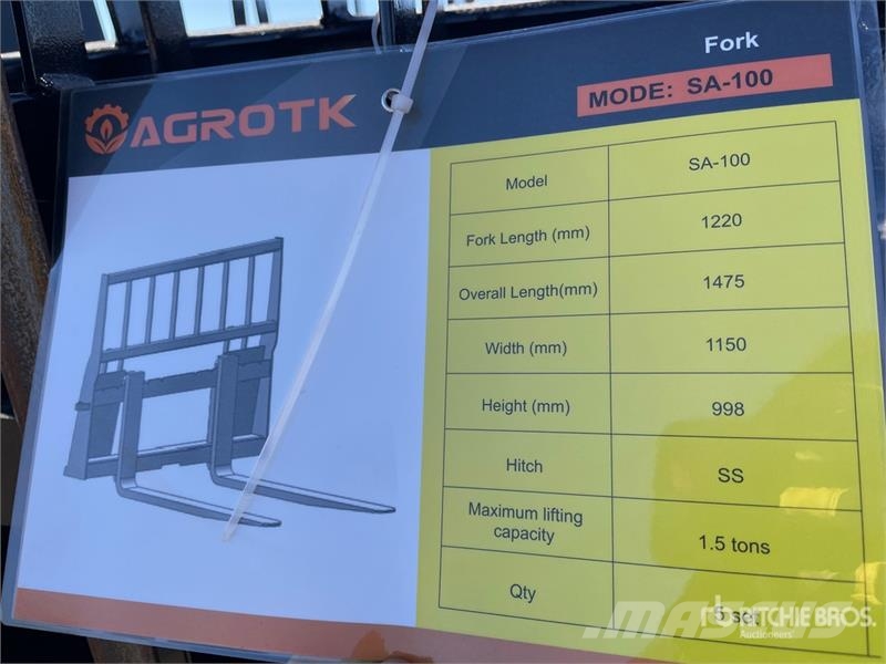 Quantity of (5) Mower King SA-100 48 in Skid Stee Fourche