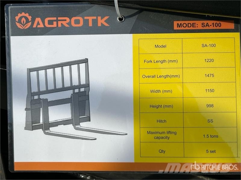 Quantity of (5) Mower King SA-100 48 in Skid Stee Tõstekahvlid