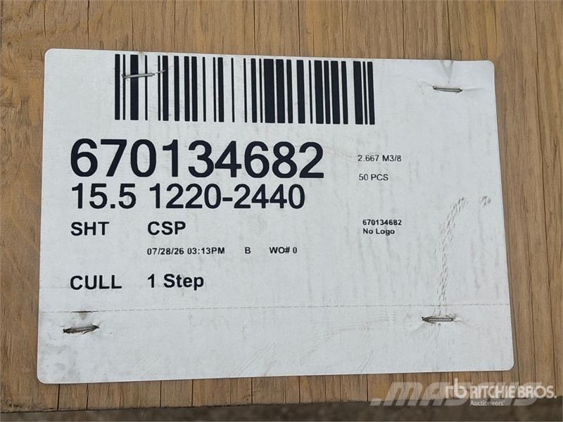 Quantity of (50) 5/8" 4x8 CSP/DFP No Stamp Plywood Drugi deli