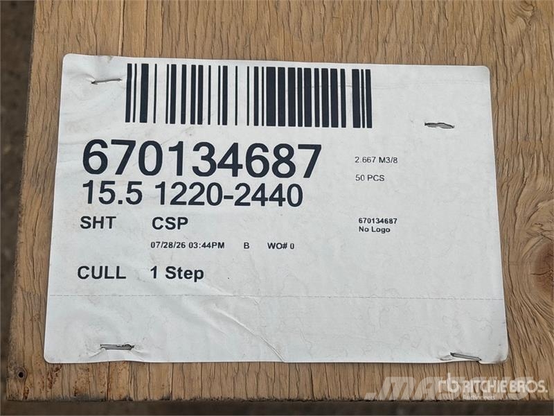  Quantity of (50) 5/8" 4x8 CSP/DFP No Stamp Plywood Drugi deli