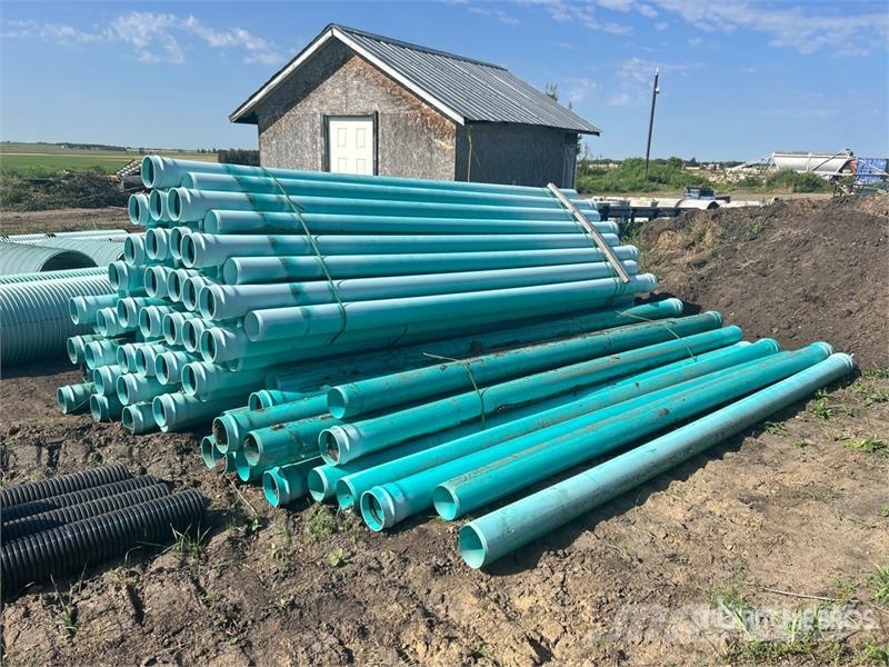Quantity of (50) 6 in x 13 ft PVC Pipe Arroseur, enrouleur