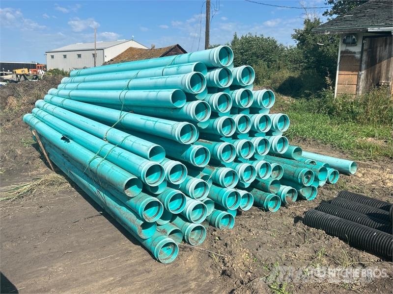 Quantity of (50) 6 in x 13 ft PVC Pipe Arroseur, enrouleur