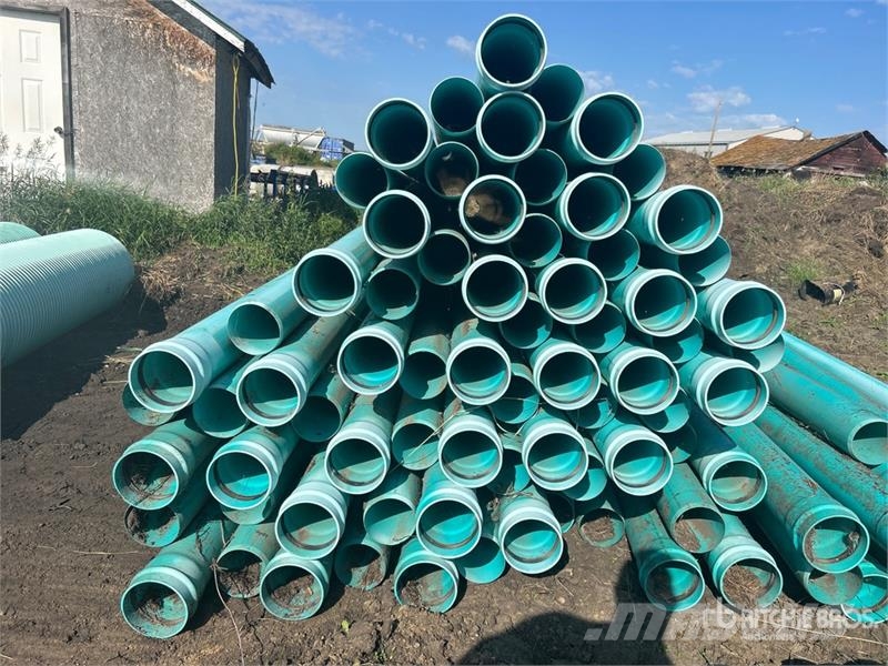 Quantity of (50) 6 in x 13 ft PVC Pipe Arroseur, enrouleur