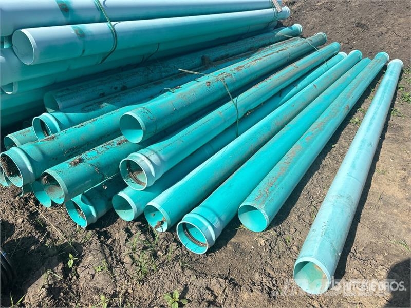 Quantity of (50) 6 in x 13 ft PVC Pipe Arroseur, enrouleur