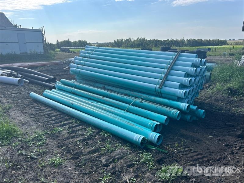 Quantity of (50) 6 in x 13 ft PVC Pipe Arroseur, enrouleur