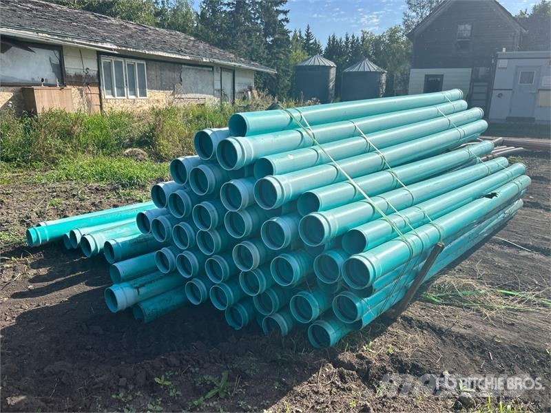 Quantity of (50) 6 in x 13 ft PVC Pipe Arroseur, enrouleur