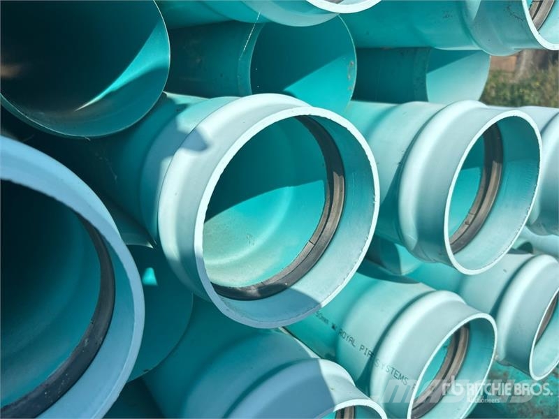 Quantity of (50) 6 in x 13 ft PVC Pipe Arroseur, enrouleur