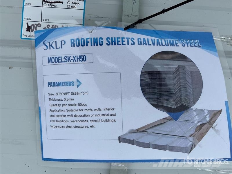  Quantity of (50)  SKLP SK-XH50 Galvalume Steel She Pacēlāji, vinčas un materiālu lifti