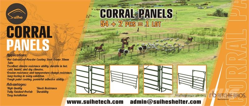  Quantity of (56)  Suihe NP10-54-2 10 ft Powder Coa Other livestock machinery and accessories