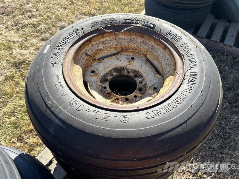 Quantity of (6) 9.5L-15SL Good Year & Samson Tires الإطارات والعجلات والحافات